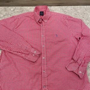 Tailorbyrd Red Checkered Men's Shirt-XL